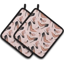 Carolines Treasures BB7504PTHD Watercolor Fashion Diva Shoes Pair of Pot Holders