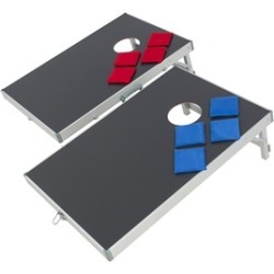 Portable Bean Bag Toss Cornhole Game Set of 2 Boards and 8 Beanbags