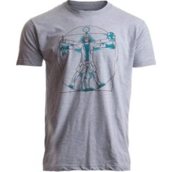 Ann Arbor T-shirt Co. Vitruvian Scientist Geek Geeky Tee