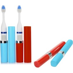 QPower Focus White Electric Toothbrush with Replacement Heads