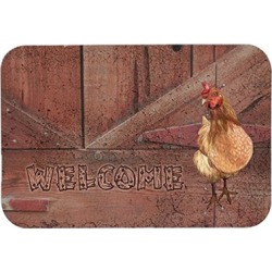 Carolines Treasures Welcome Chicken Kitchen Or Bath Mat