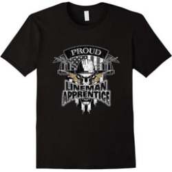 Lineman Apprentice T-Shirt USA American Flag
