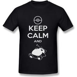 Keep Calm And Carry On Snorlax Sleep On Pokemon Men's T Shirt