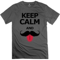 Ytaze Keep Calm And Moustache DeepHeather Adult Tee