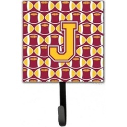 Carolines Treasures CJ1081-JSH4 Letter J Football Maroon & Gold Leash
