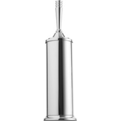 Rounded Chrome Toilet Brush and Holder