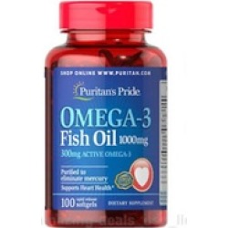 Vitamins Pride Omega-3 Fish Oil Softgels Minerals Supplements