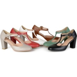 Journee Collection Womens Round Toe T-strap Pumps