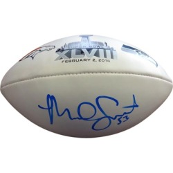 Autographed Malcolm Smith Seattle Seahawks Logo Football