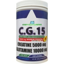 Angry Supplements Creatine and Glutamine CG15 Supplement (30 Servings)
