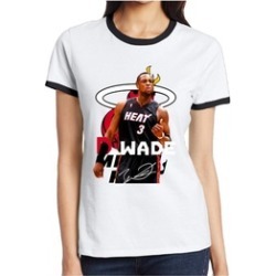 Dyong Adult Cotton Miami Basketball Star Sport Tee Black