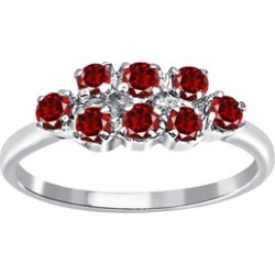 Orchid Jewelry 925 Sterling Silver 0.56 Carat Garnet Engagement Ring
