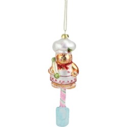 7" Gingerbread Kisses Chef sitting on a Spatula Christmas Ornament