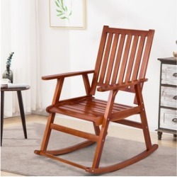 Wood Rocking Chair Single Porch Rocker Indoor Outdoor Patio Furniture Wood Rocking Chair Single Porch Rocker Indoor Outdoor Patio Furniture