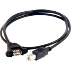 Cables To Go 28068 2Ft Usb 2.0 A Female To B Male Panel Mount Cable