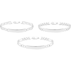 Italian Heavy Link ID Bracelet in Solid Sterling Silver
