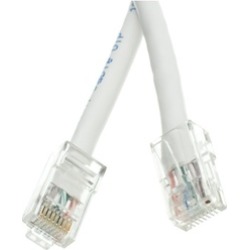 CableWholesale 10X6-191HD Cat5e White Ethernet Patch Cable Bootless