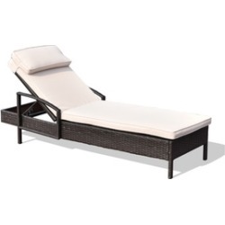 Chaise Lounge Chair Brown Outdoor Wicker Rattan Couch Patio Furniture Chaise Lounge Chair Brown Outdoor Wicker Rattan Couch Patio Furniture