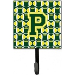 Carolines Treasures CJ1075-PSH4 Letter P Football Green & Yellow Leash