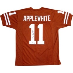Autographed Major Applewhite Texas Longhorns Orange Custom Jersey