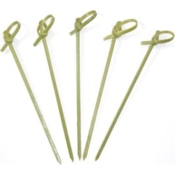 Rofson BFP4NG 4 in. Bamboo Noshi Gushi Knot Picks - Case of 1000