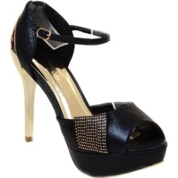 Shimmer Rhinestone Evening Platform Sandal Formal Women's Heels