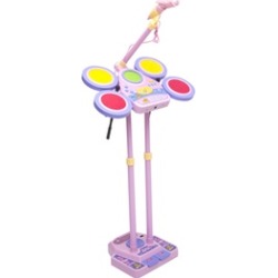 Costway Kids Electronic Drum Set MP3 Function w/ Microphone Adjustable