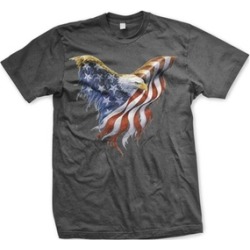 American Flag Bald Eagle U.S. Pride T-shirt, Charcoal