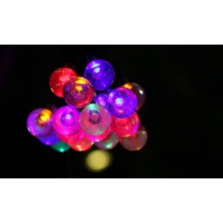 Solar Powered 20 LED Blue/Yellow/Green/Red Lights String