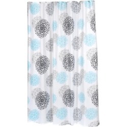 Carnation Home Fashions Extra Long Isabella Fabric Shower Curtain