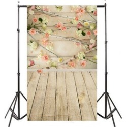 3x5ft Vinyl Wooden Floor Flower Photography Studio Props Background