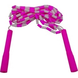 Sports Jump Rope with Plastic Beaded Segmentation, 4 Colors