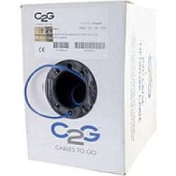 C2G 56010 Cat5e 1000in Blue Unshielded Solid Copper Bulk Cable
