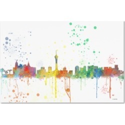 Marlene Watson 'Las Vegas Nevada Skyline Mclr-1' Canvas Art