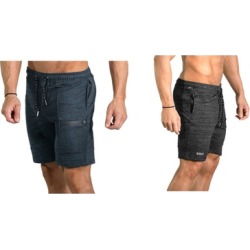 Men Drawstring Fitness Shorts Bodybuilding Short Pants