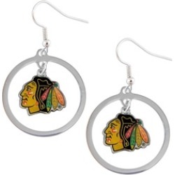 Sports Team Hoop Logo Earring Set NHL Charm