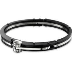 Bling Jewelry Two Tone Steel Handcuff Bangle Bracelet Secret Shades
