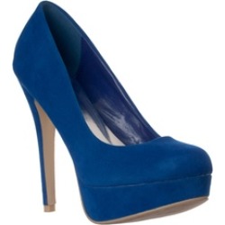 Riverberry Women's 'Sweet' Velvet Hidden Platform Pumps, Blue