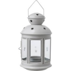 Elegant Lantern for tealight Indoor and Outdoor Gray