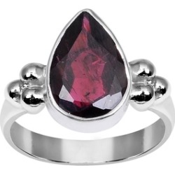 Orchid Jewelry 3-2/7 Carat Garnet 925 Sterling Silver Ring