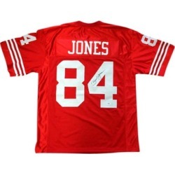 Autographed Brent Jones San Francisco 49ers Red Custom Jersey