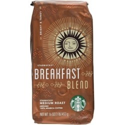 Starbucks 11018185 Coffee Breakfast Blend Ground 1 lb. Bag