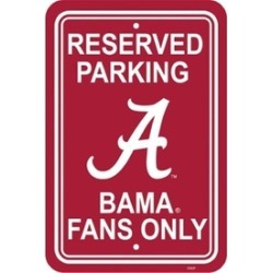 Fremont Die 50201 Alabama Crimson Tide Plastic Parking Sign