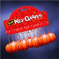 Windy City Novelties Sports Basketball Key Chain Party Favor - 12 Pack