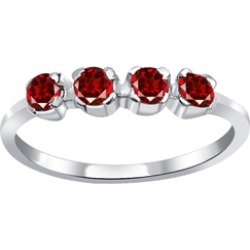 Orchid Jewelry 925 Sterling Silver 0.60 Carat Garnet Ring Band