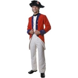 Dress Up America 342-XL Adult Colonial Soldier Costume - Size X Large