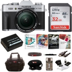 Fujifilm X-T20 Digital Camera (Silver) with 18-55mm Lens and Accessories Bundle