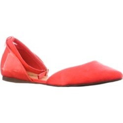 Riverberry 'Dolley-01' Ankel Strap Pointed Toe Flats, Pink Lemonade