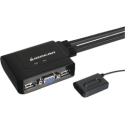 2-Port USB VGA Cable KVM Switch with Cables and Remote, GCS22U