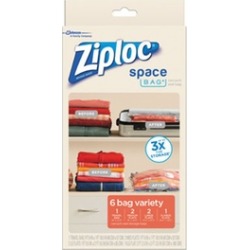 Ziploc 70405 6 Piece Space Bag Variety Set